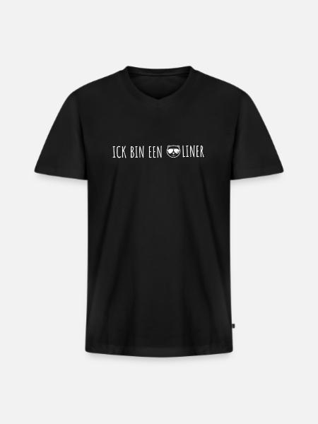 Ick bin een Berliner - T-shirt encolure en V Premium bio Homme - noir