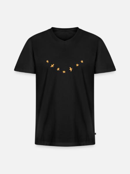 Birdies - Men's Premium Organic T-shirt with V-neck - black