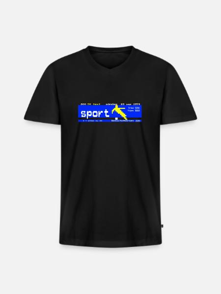 Seite 300 - Männer Premium Bio T-Shirt mit V-Ausschnitt - Schwarz