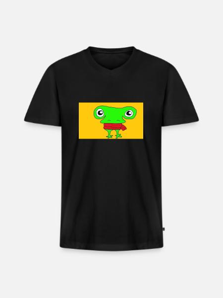 Géraldine Drapeau - T-shirt encolure en V Premium bio Homme - noir