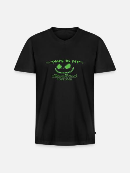 C’est mon costume d’Halloween - T-shirt encolure en V Premium bio Homme - noir