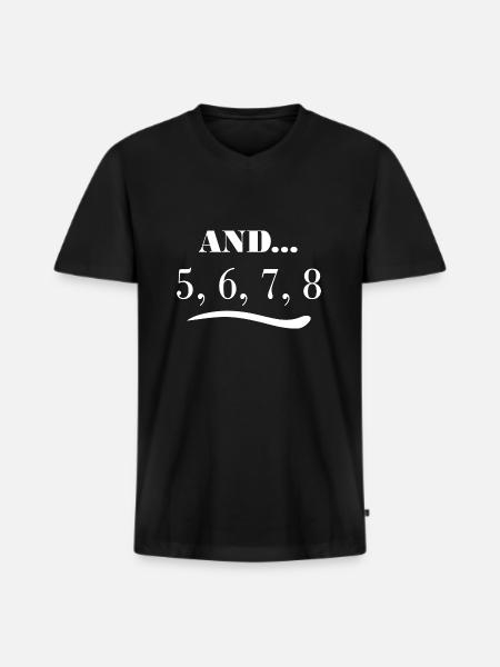 Dancing Dance Music - Men's Premium Organic T-shirt with V-neck - black