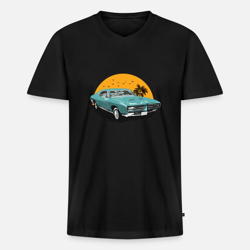 Oldtimer - Oldtimer - Männer Premium Bio T-Shirt mit V-Ausschnitt - Schwarz