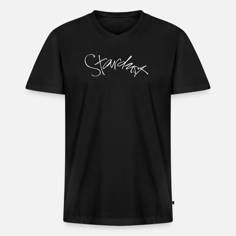 Stardust - Männer Premium Bio T-Shirt mit V-Ausschnitt - Schwarz