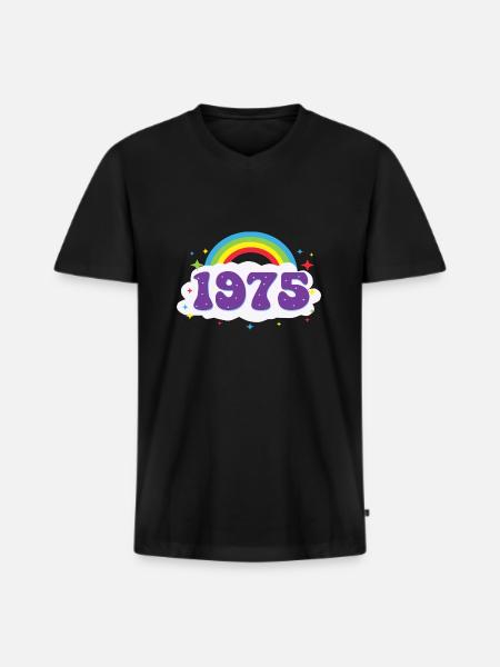 Rainbow (1975) - Men's Premium Organic T-shirt with V-neck - black
