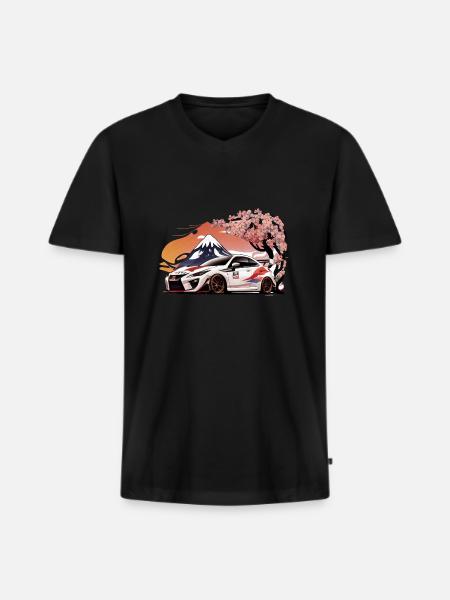 Driven Elegance - Japanese Car Enthusiast - Men's Premium Organic T-shirt with V-neck - black