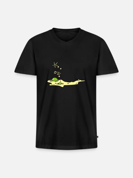 Slime goo / Schleim (2c) - Men's Premium Organic T-shirt with V-neck - black