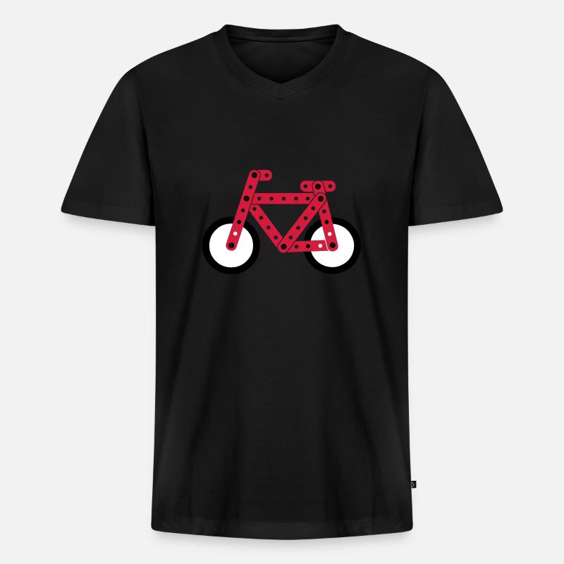 bicycle model - Männer Premium Bio T-Shirt mit V-Ausschnitt - Schwarz