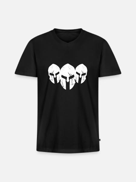 spartans neu - Männer Premium Bio T-Shirt mit V-Ausschnitt - Schwarz