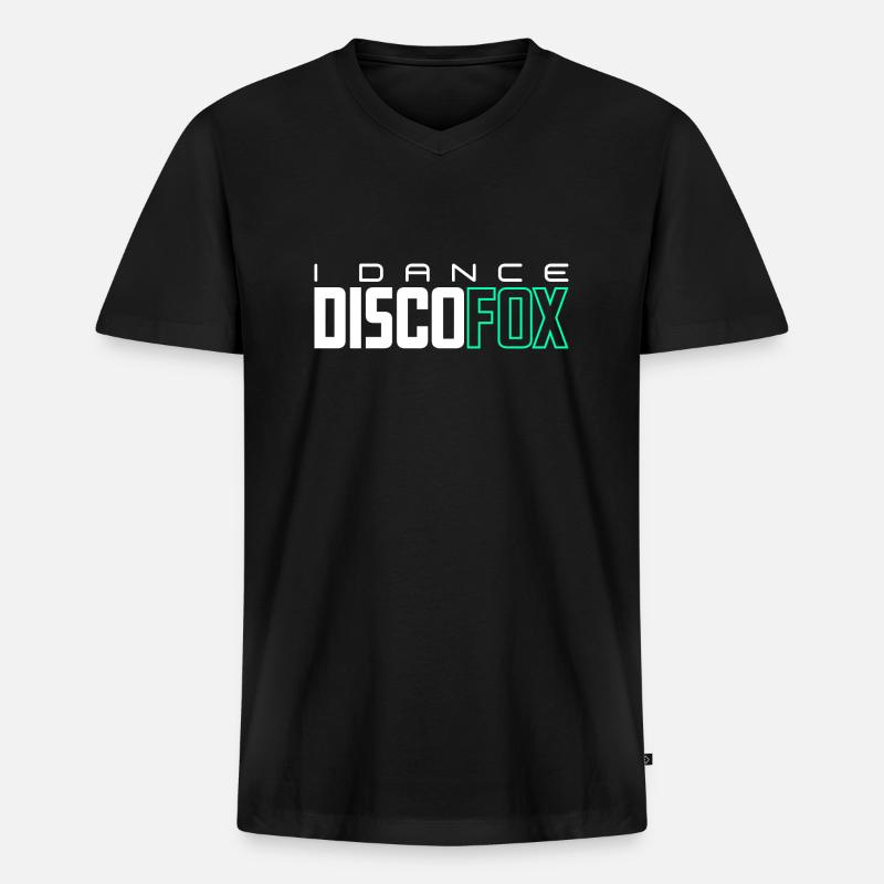 Ich Tanze Discofox - Männer Premium Bio T-Shirt mit V-Ausschnitt - Schwarz
