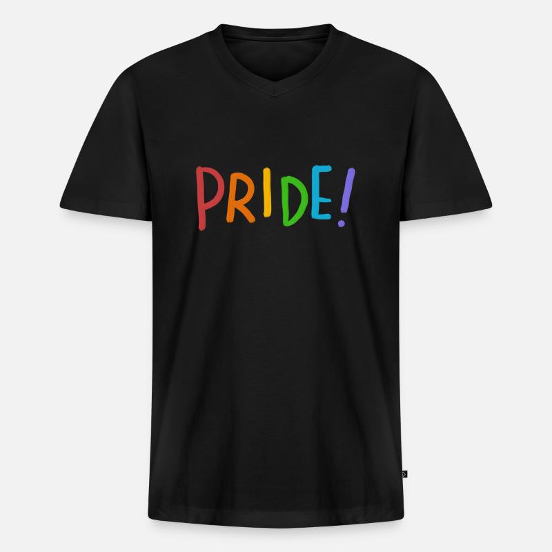 Pride Day - Pride 3 - Männer Premium Bio T-Shirt mit V-Ausschnitt - Schwarz