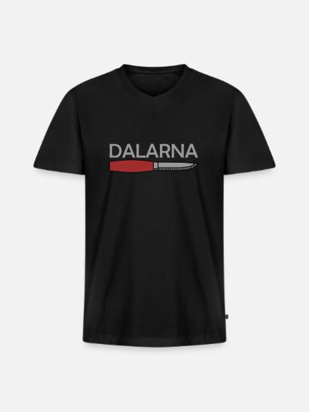 Dalarna - Men's Premium Organic T-shirt with V-neck - black