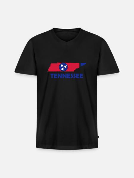 Tennessee - Men's Premium Organic T-shirt with V-neck - black