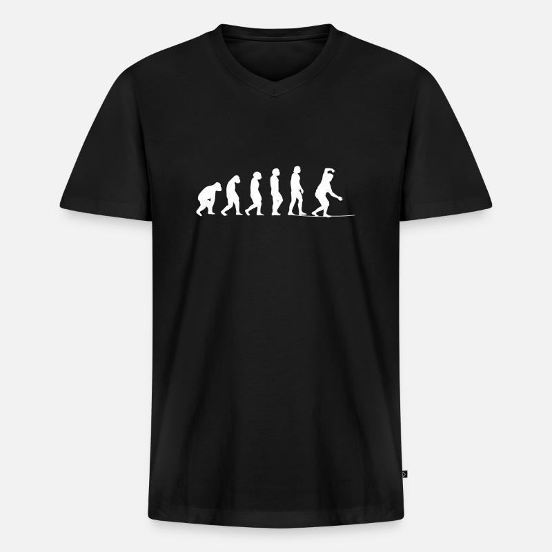 Slackline Geschenk Slackliner Tricklining - Männer Premium Bio T-Shirt mit V-Ausschnitt - Schwarz