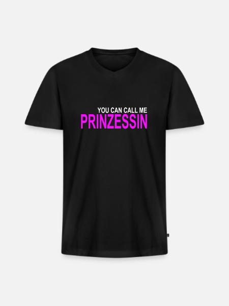 Appelez-moi Princesse - T-shirt encolure en V Premium bio Homme - noir