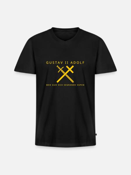 Gustav II Adolf - Men's Premium Organic T-shirt with V-neck - black