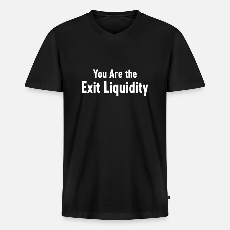 Sie sind das Exit-Liquiditäts-Krypto-Meme - Männer Premium Bio T-Shirt mit V-Ausschnitt - Schwarz