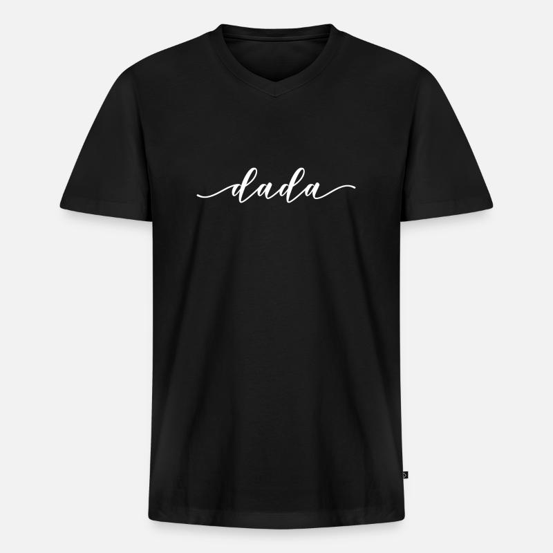 Dadaismus - Männer Premium Bio T-Shirt mit V-Ausschnitt - Schwarz