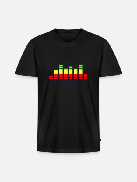 equalizer - Männer Premium Bio T-Shirt mit V-Ausschnitt - Schwarz