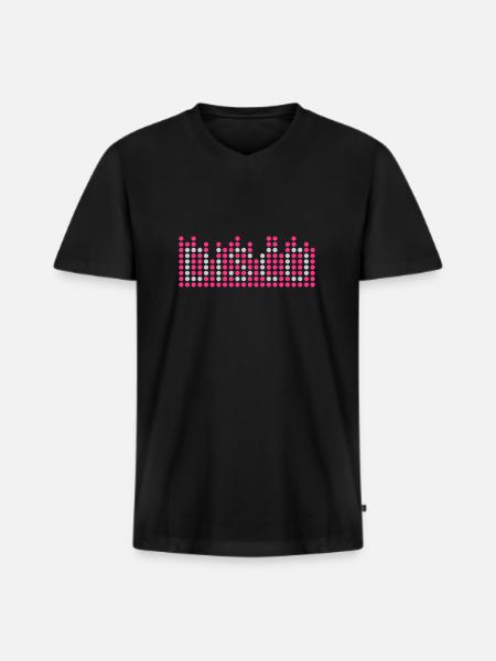 disco 2c equalizer EN - Men's Premium Organic T-shirt with V-neck - black