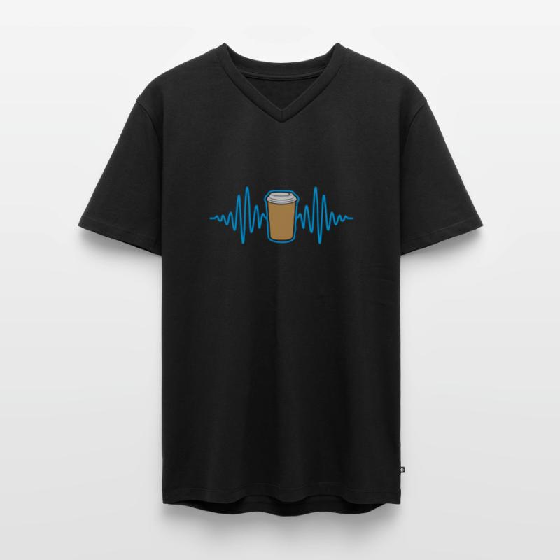 Frequency coffee mug on the go Men's Premium Organic T-shirt with V-neck
