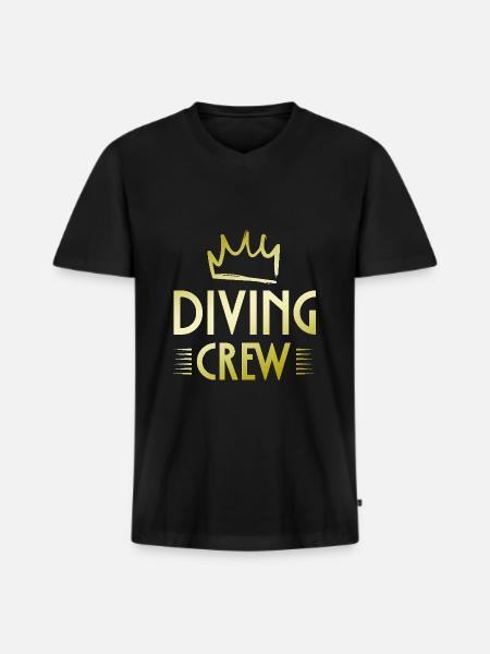 Diving Crew - Men's Premium Organic T-shirt with V-neck - black