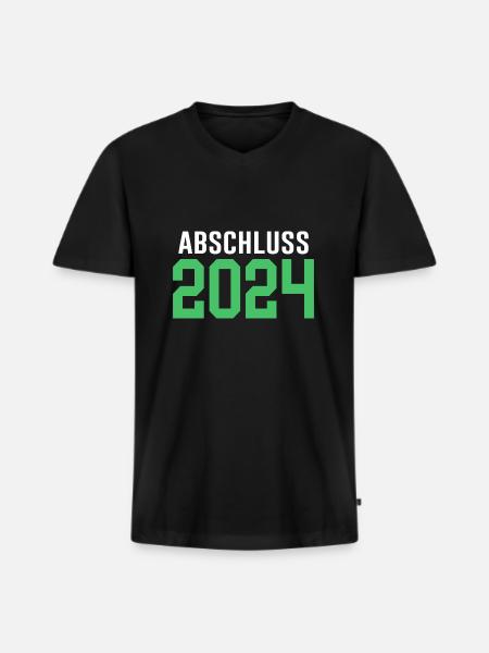 Abschluss 2024 Abschlussfeier - Männer Premium Bio T-Shirt mit V-Ausschnitt - Schwarz