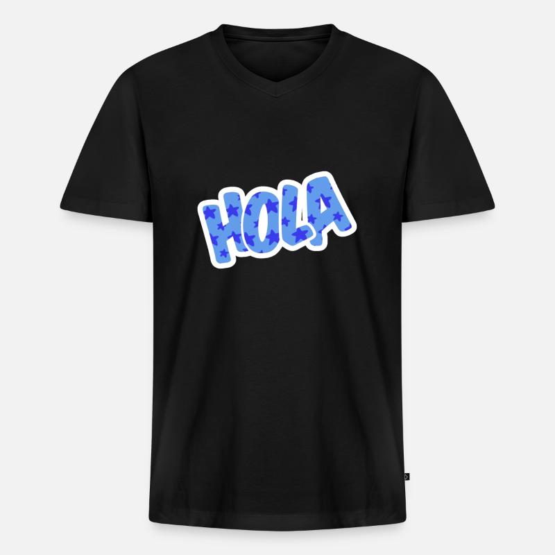 Sprüche - Männer Premium Bio T-Shirt mit V-Ausschnitt - Schwarz