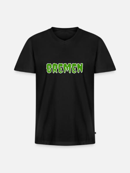 Horror Bremen - Männer Premium Bio T-Shirt mit V-Ausschnitt - Schwarz