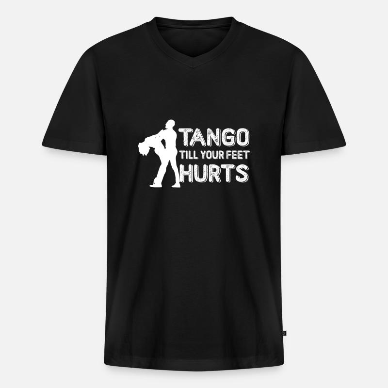 Dancing Dance Music - Männer Premium Bio T-Shirt mit V-Ausschnitt - Schwarz
