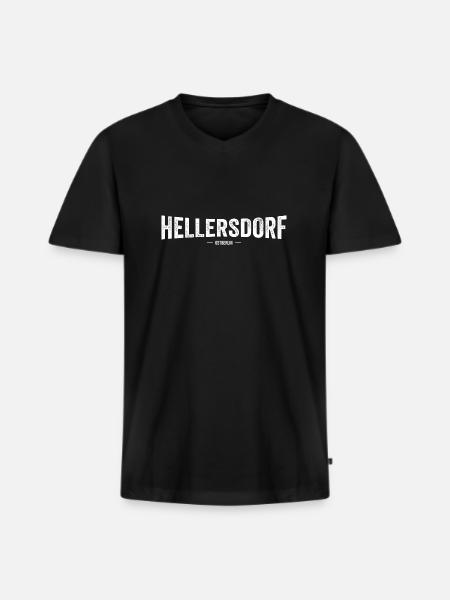 Hellersdorf Ostberlin - Männer Premium Bio T-Shirt mit V-Ausschnitt - Schwarz