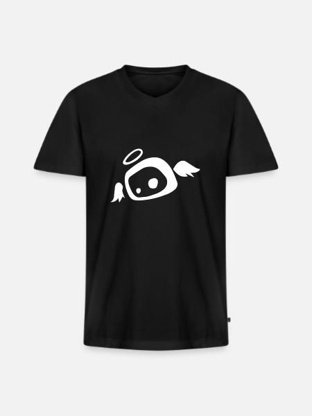 Angel SweetSow White - Men's Premium Organic T-shirt with V-neck - black