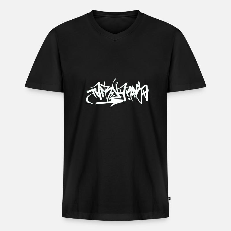 Tabularasa - Männer Premium Bio T-Shirt mit V-Ausschnitt - Schwarz