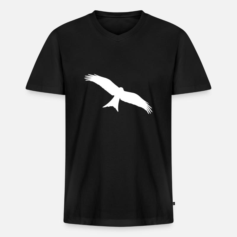 Rot-Milan - Männer Premium Bio T-Shirt mit V-Ausschnitt - Schwarz