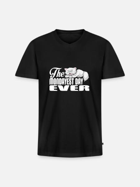 The Mondayest Day ever - Men's Premium Organic T-shirt with V-neck - black