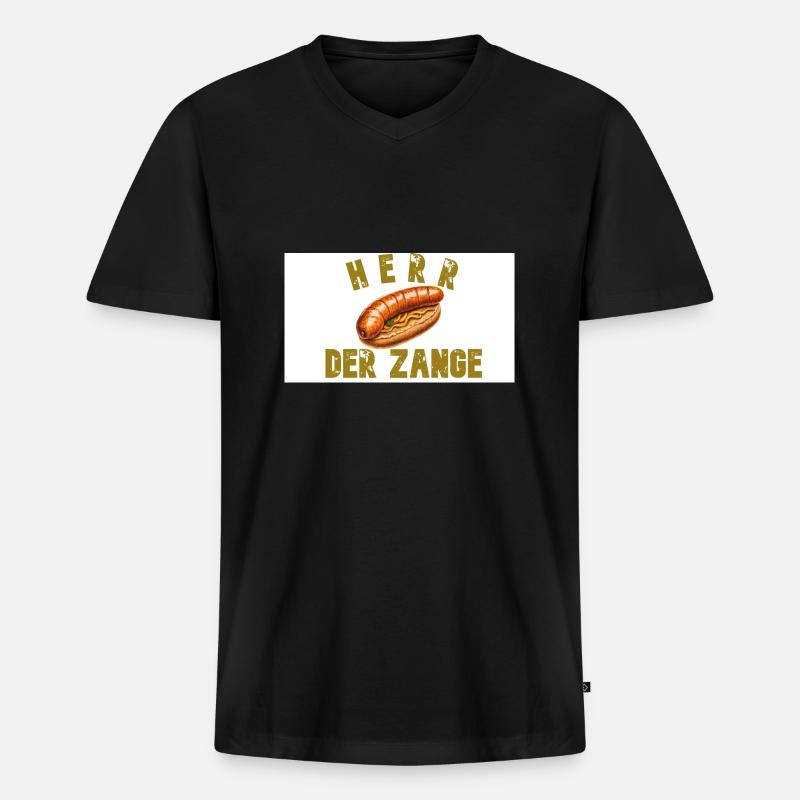 Herr der Zange - Männer Premium Bio T-Shirt mit V-Ausschnitt - Schwarz