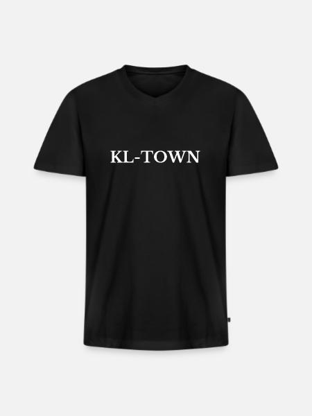 Kaiserslautern KL-Town - Men's Premium Organic T-shirt with V-neck - black