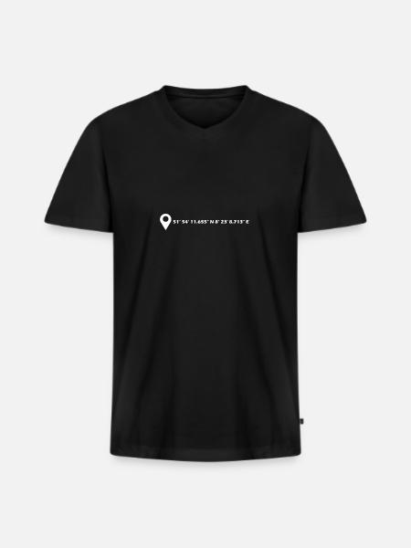 Coordonnées de Gütersloh - T-shirt encolure en V Premium bio Homme - noir