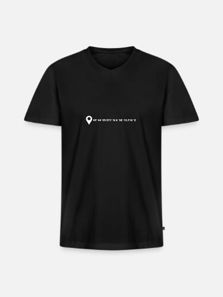 Coordonnées de Trèves - T-shirt encolure en V Premium bio Homme - noir