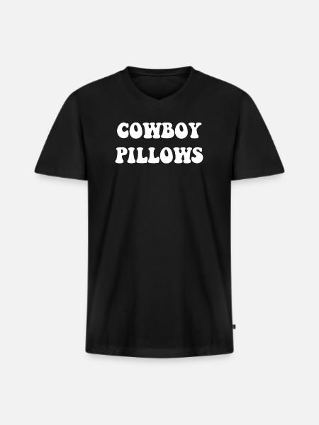Cowboy Pillows - Men's Premium Organic T-shirt with V-neck - black