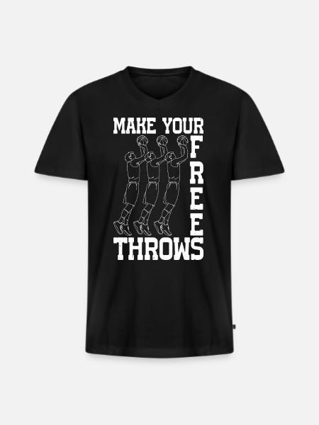 Make Your Free Throws 6 - Men's Premium Organic T-shirt with V-neck - black