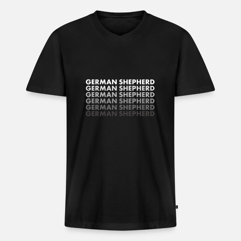 German Shepherd - Männer Premium Bio T-Shirt mit V-Ausschnitt - Schwarz