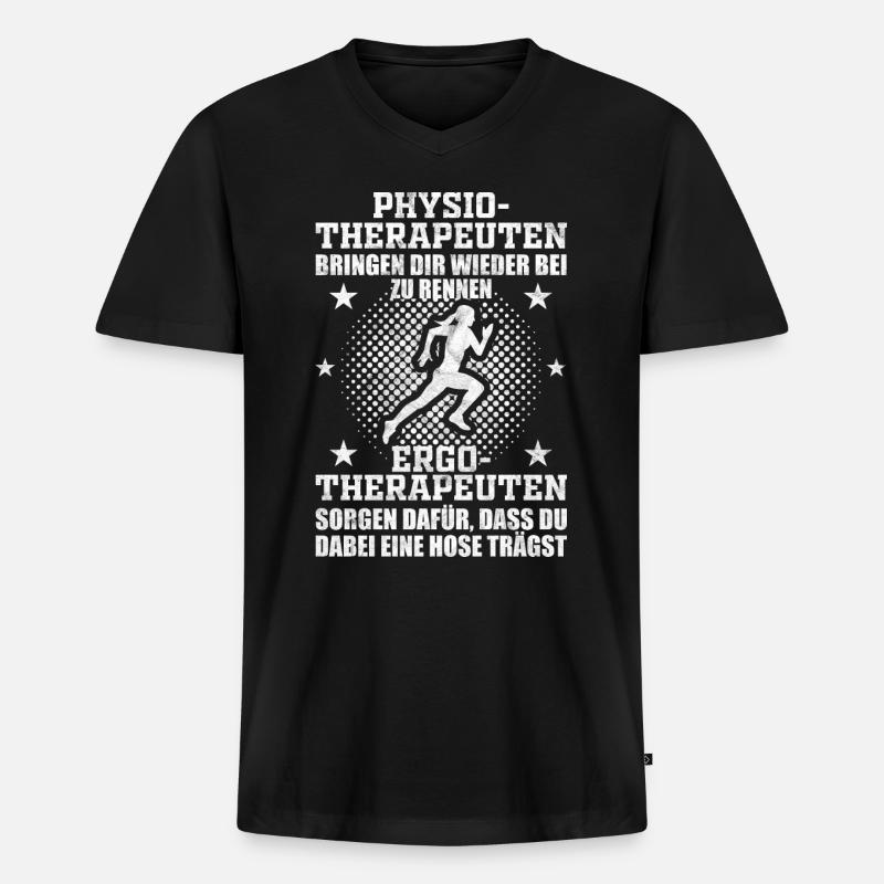 Ergotherapeut Beruf & Arbeit Geschenkidee - Männer Premium Bio T-Shirt mit V-Ausschnitt - Schwarz