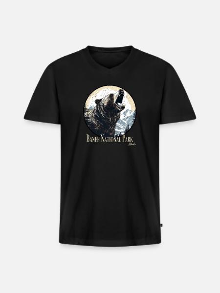 Banff National Park - Men's Premium Organic T-shirt with V-neck - black