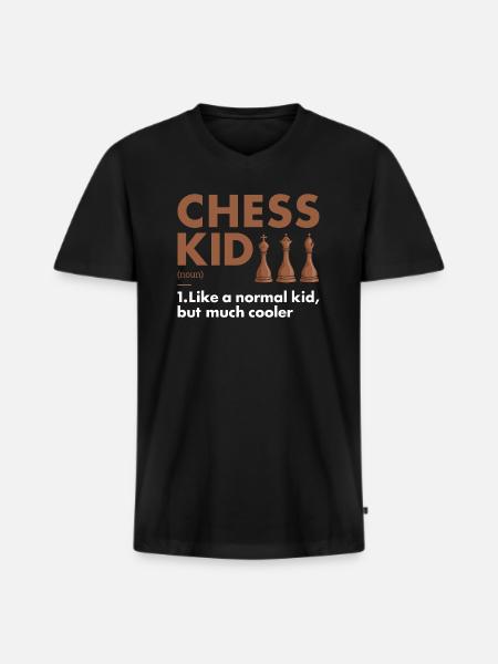 Chess Player Kid Definition Chess - Men's Premium Organic T-shirt with V-neck - black