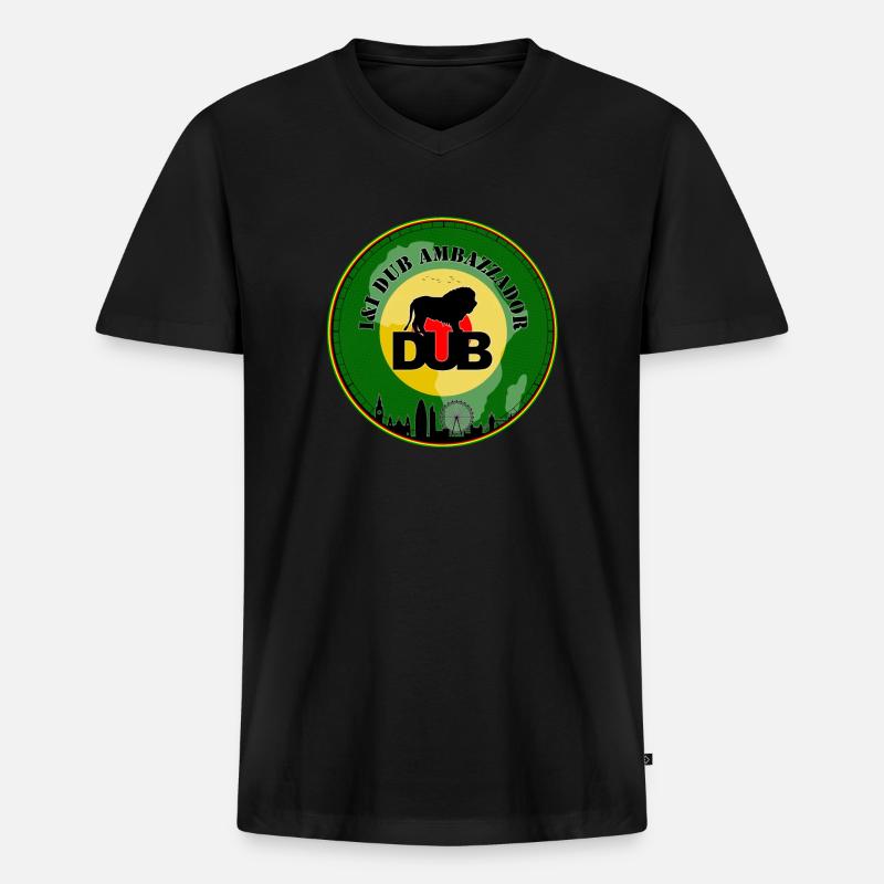 Synchronsprecher - Männer Premium Bio T-Shirt mit V-Ausschnitt - Schwarz