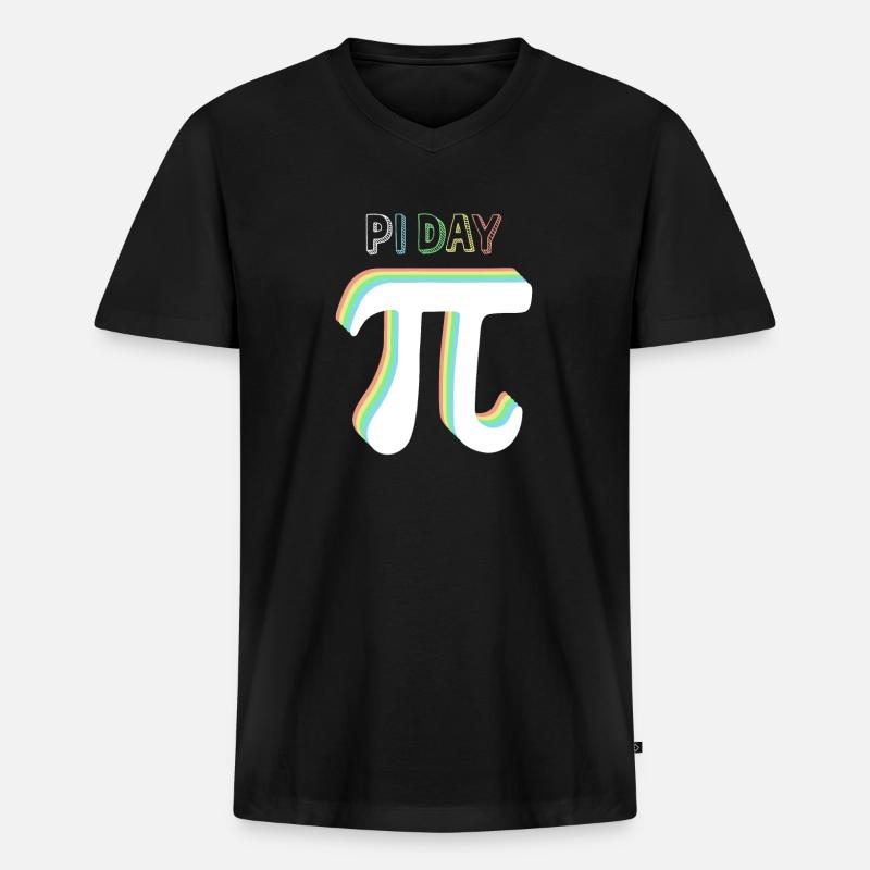 Math Pi-Symbol Pi - Männer Premium Bio T-Shirt mit V-Ausschnitt - Schwarz