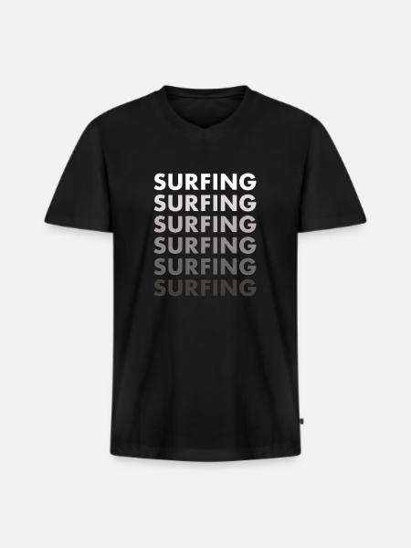 Sport Surfing - Men's Premium Organic T-shirt with V-neck - black
