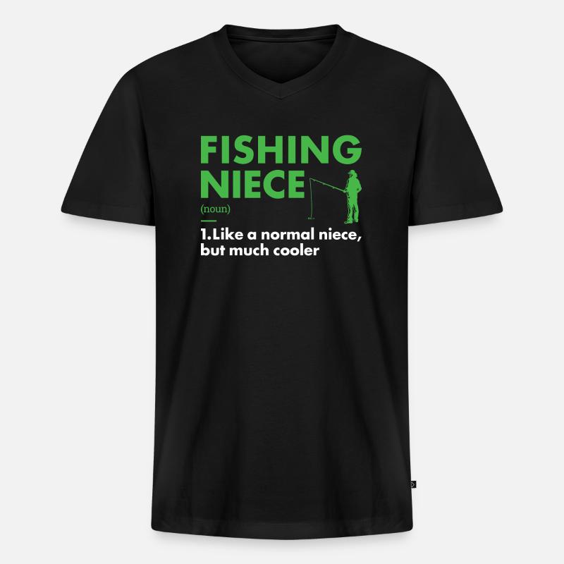 Fisher Niece Définition Pêche - T-shirt encolure en V Premium bio Homme - noir
