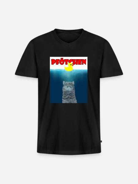 Paws - Paws - - Men's Premium Organic T-shirt with V-neck - black